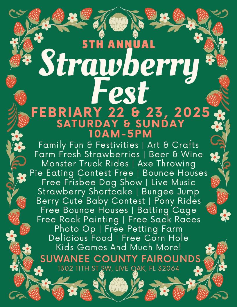 Strawberry Festival 2025 Lineup Poster